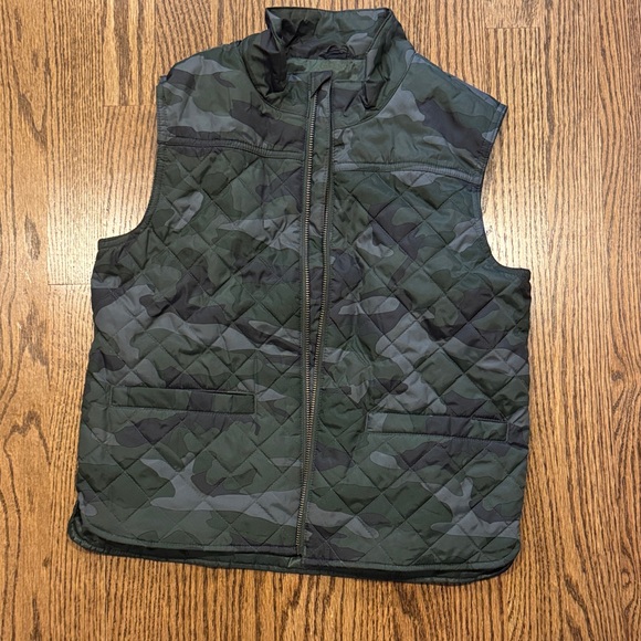 Crewcuts Quilted Vest in Green Camo - Picture 1 of 3